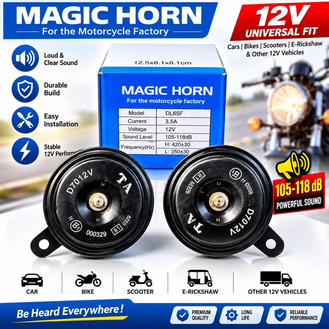 Magic Horn 12V Dual Disc Horn